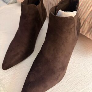 Kendall & Kylie Dark Brown Ankle Booties